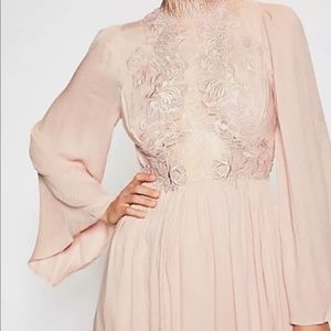 Free People Divine Lace-Trim Mini Dress Size 6
